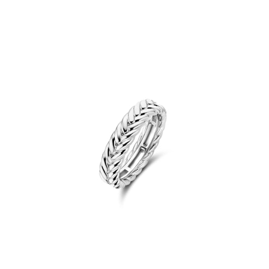 Ti Sento Sterling Silver Braided Ring