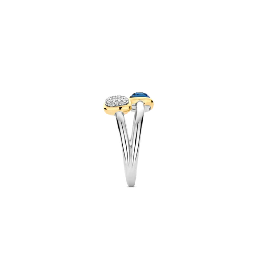 Ti Sento Gold-Plated Silver Cushion Ring
