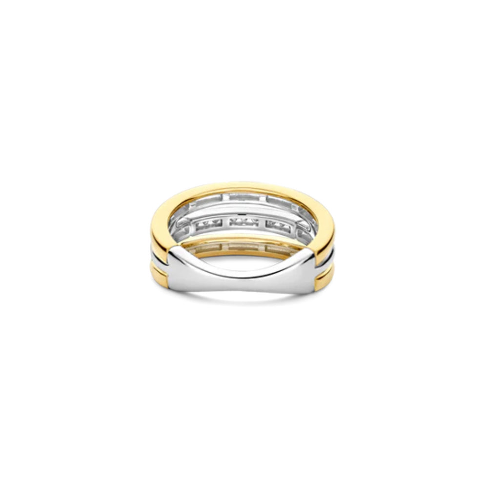 Ti Sento Gold-Plated Silver Triple Band Ring