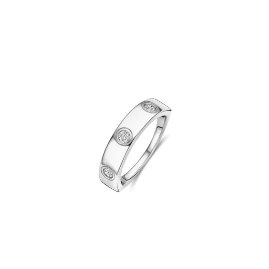 Ti Sento Classic Zirconia Sterling Silver Ring