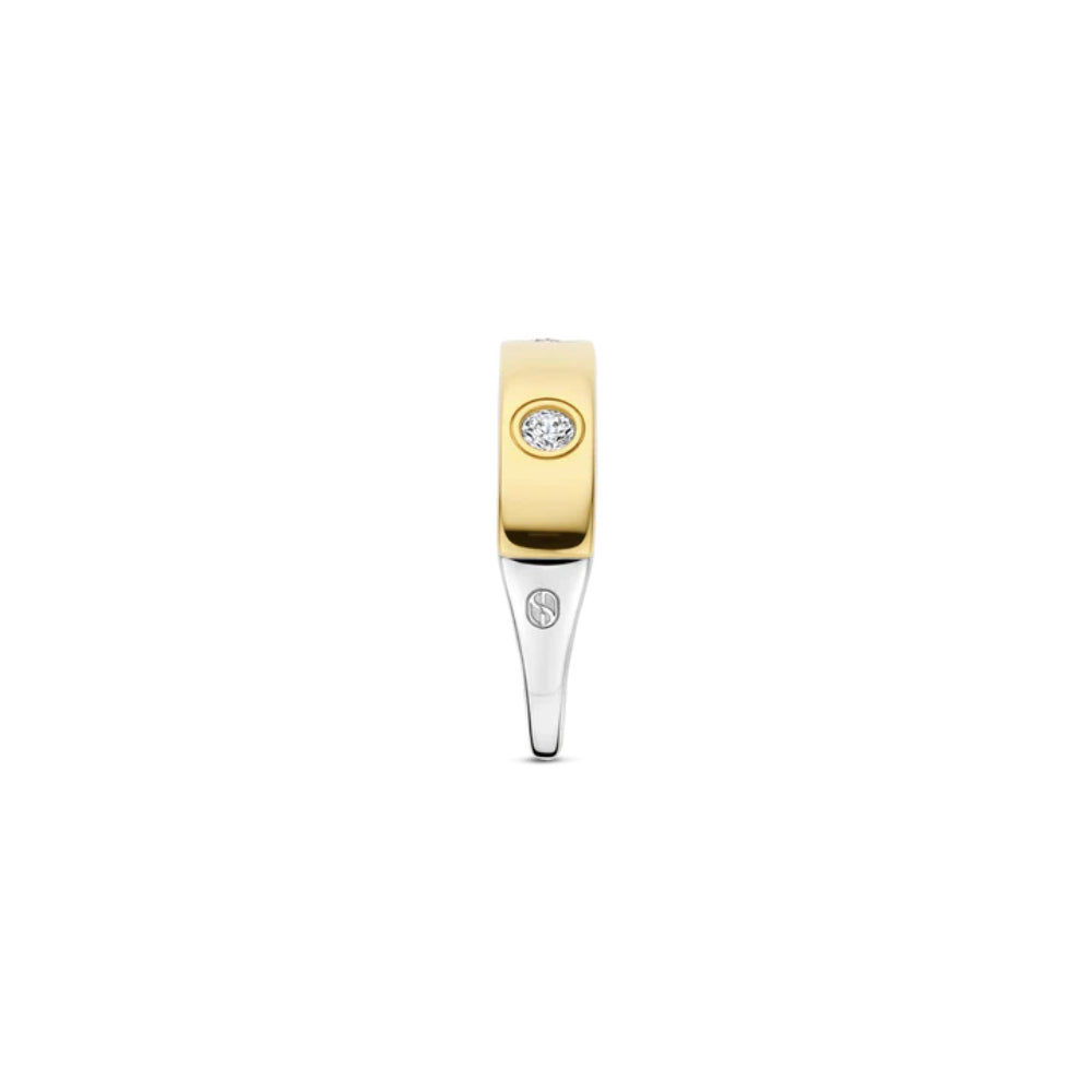 Ti Sento 18k Gold Plated Ring with Zirconia