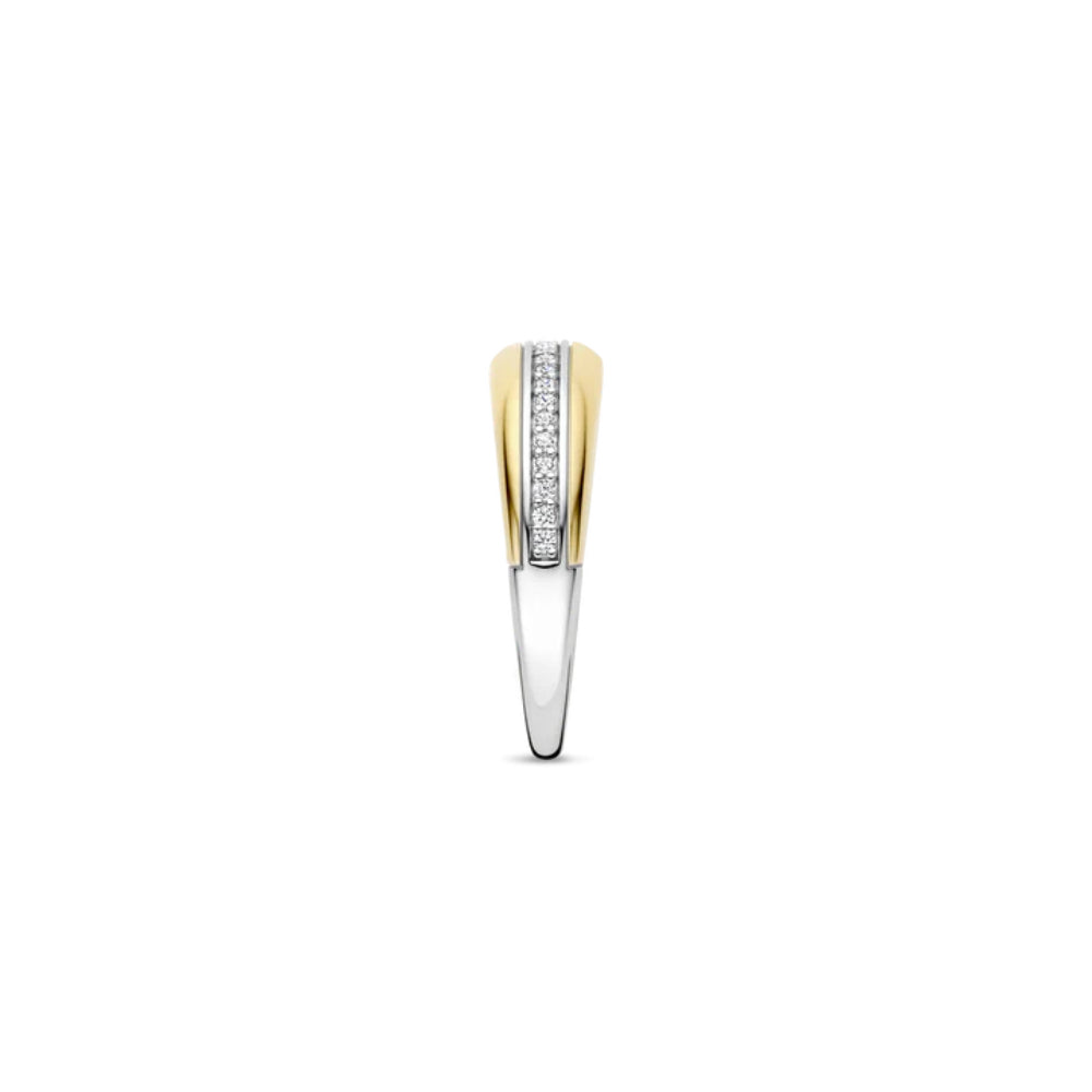 Ti Sento 18k Gold Plated Ring with Zirconia