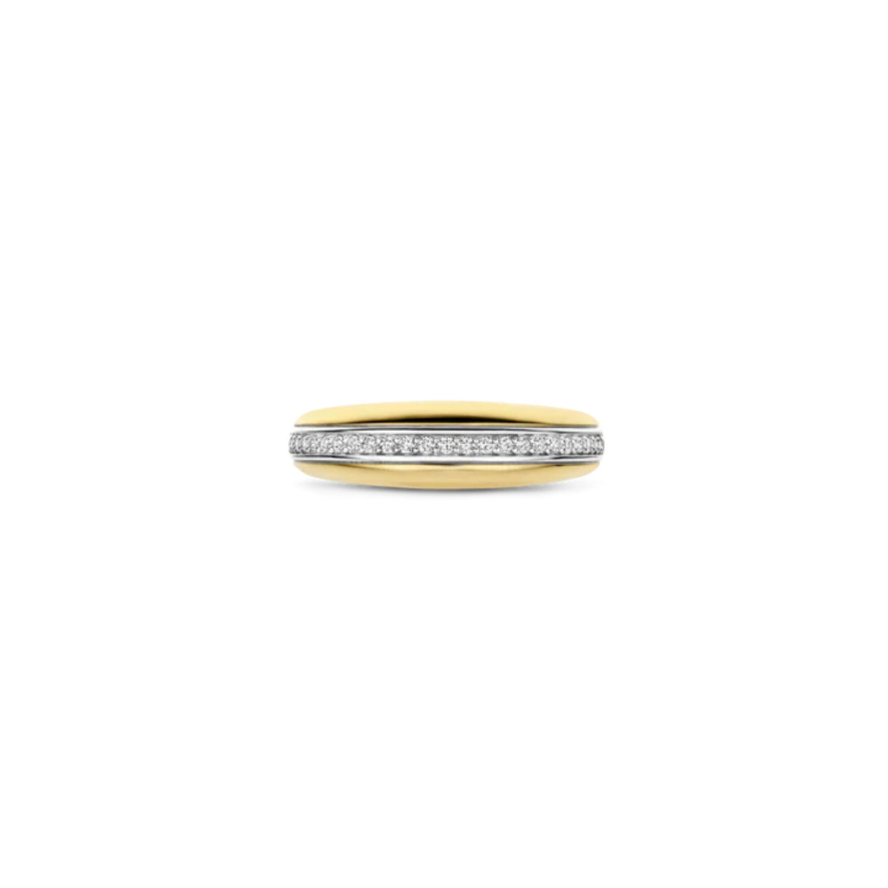 Ti Sento 18k Gold Plated Ring with Zirconia