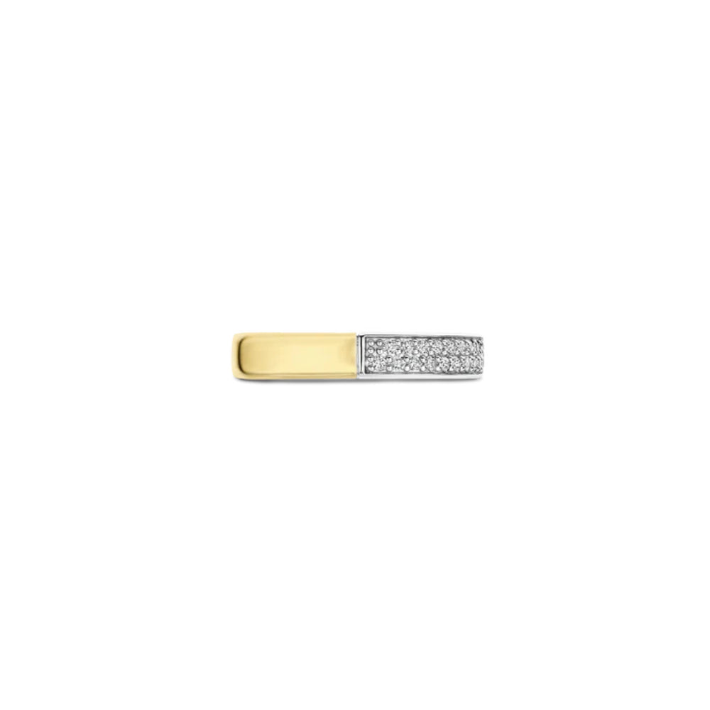 Ti Sento 18k Gold Plated Ring with Zirconia