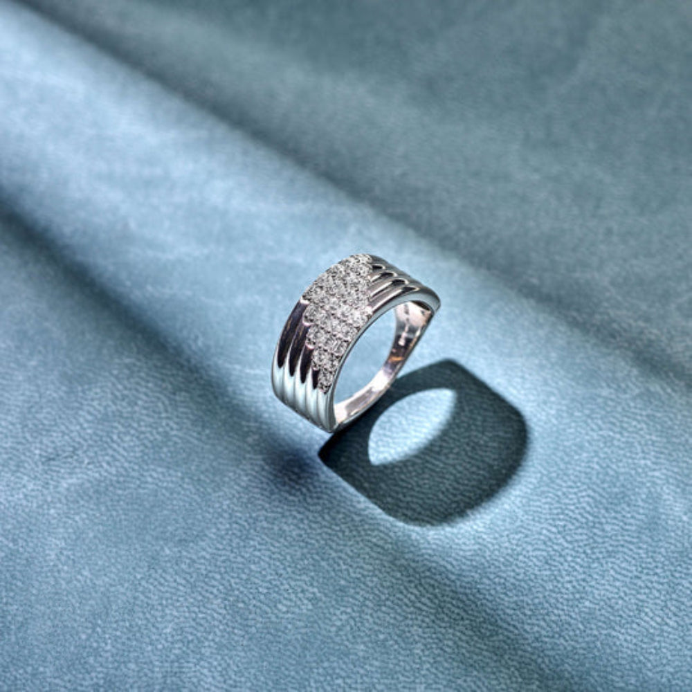 Ti Sento Stering Silver Layered Ring with Zirconia