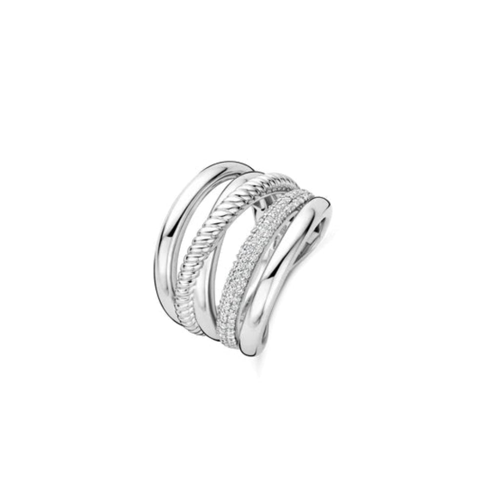 Ti Sento Sterling Silver with 5 layered bands