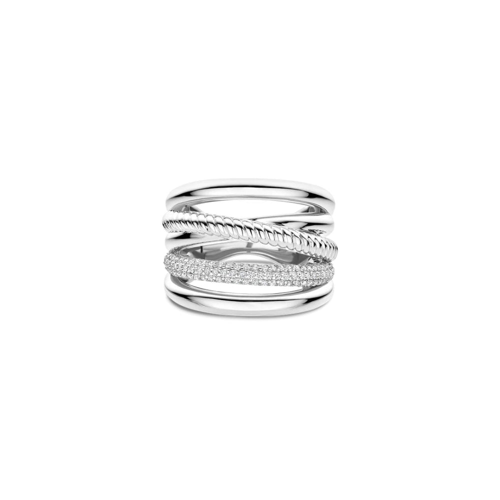 Ti Sento Sterling Silver with 5 layered bands