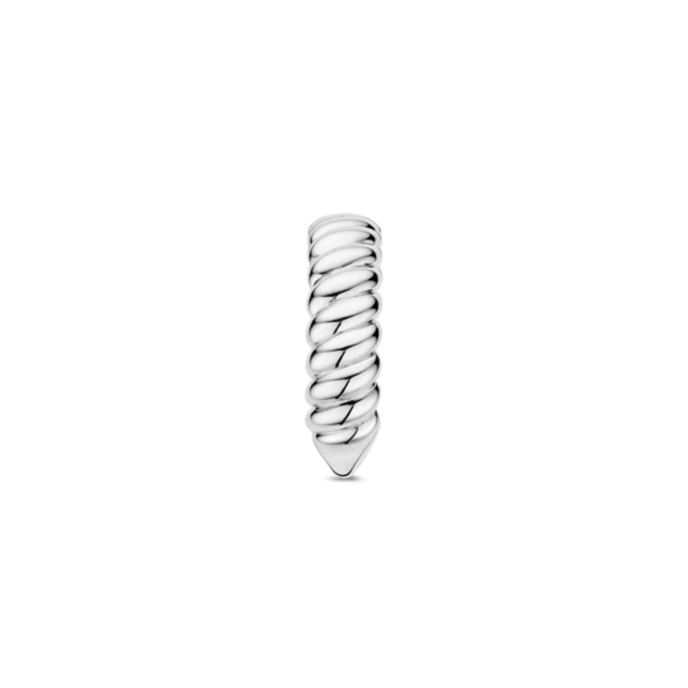 Ti Sento Sterling Silver Ribbed Textured Band