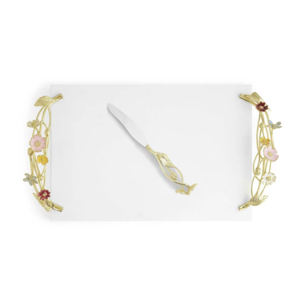 Michael Aram Wildflowers Cheese Board with Knife