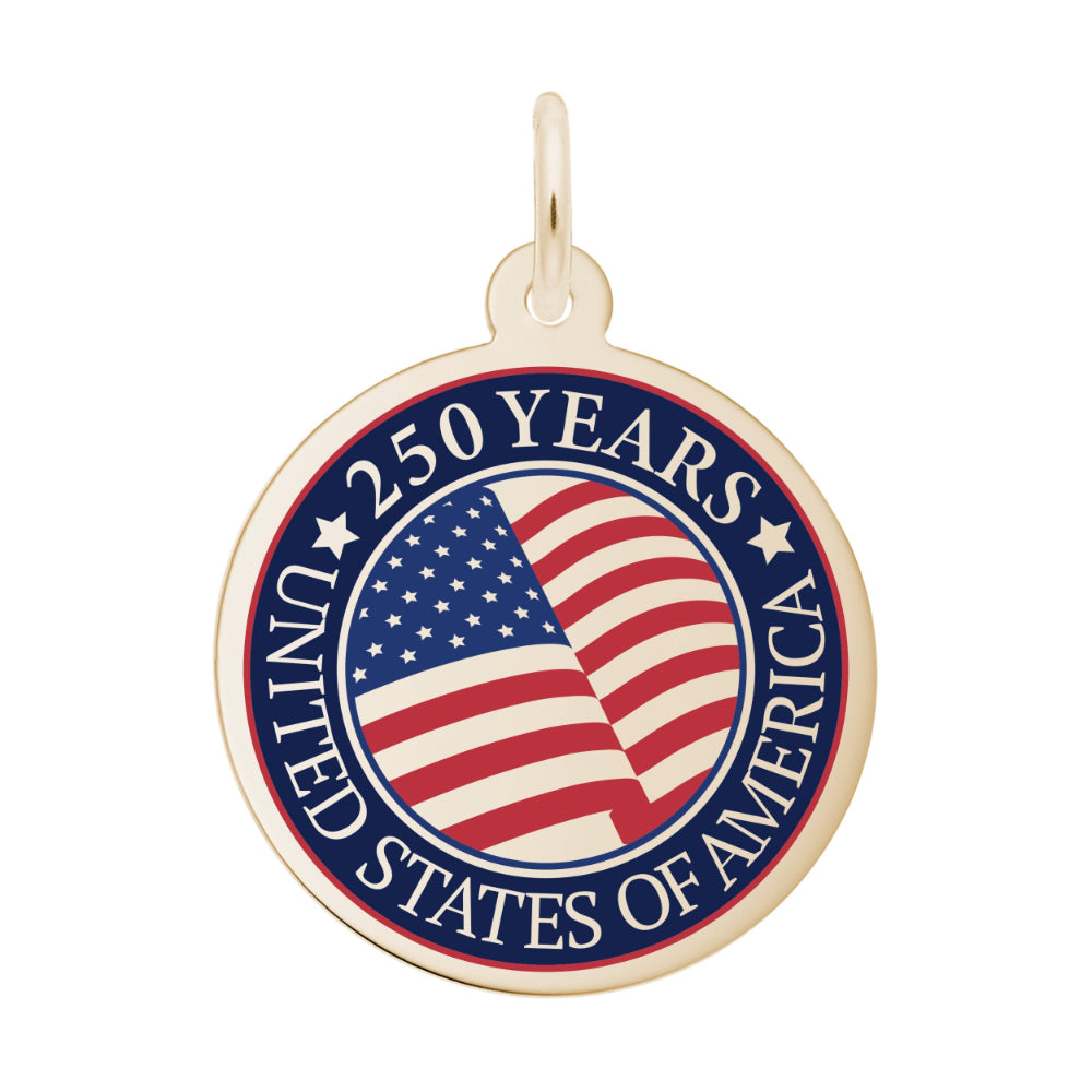 1246 Painted USA 250 - United States of America Charm