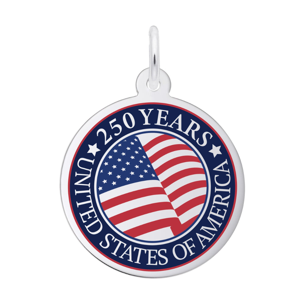 1246 Painted USA 250 - United States of America Charm