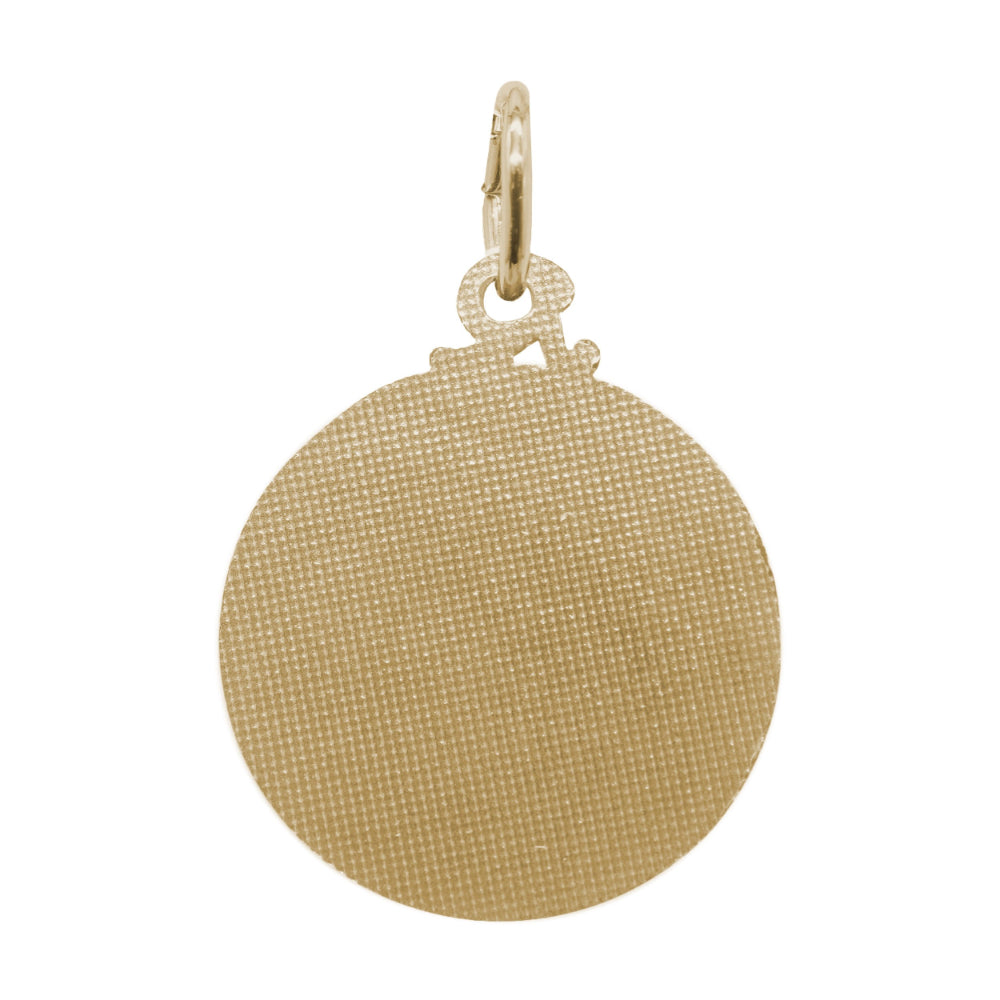 Back of Gold Disc Charm