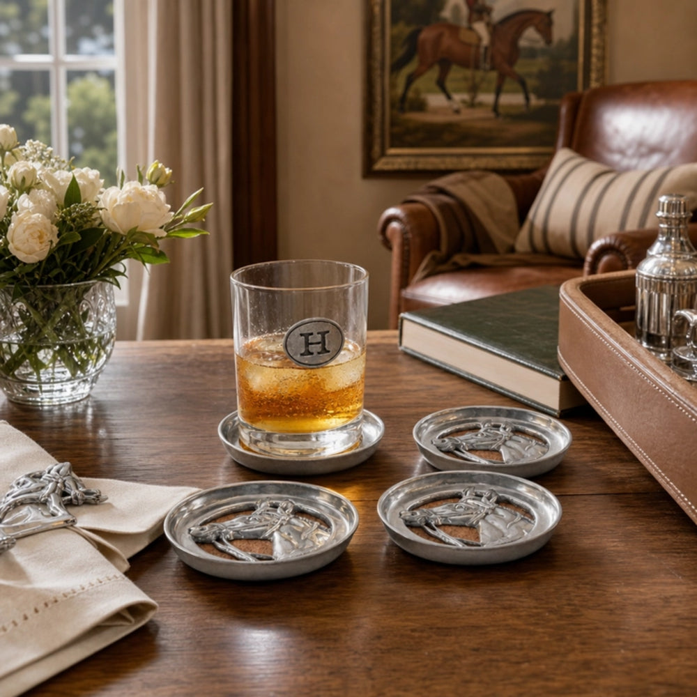 Arthur Court Equestrian Drink Coasters - Set of 4