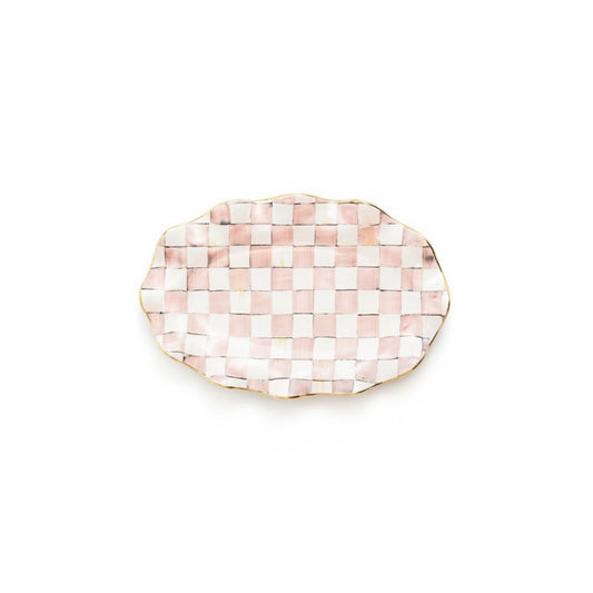 MacKenzie-Childs Rosy Check Ceramic Serving Platter