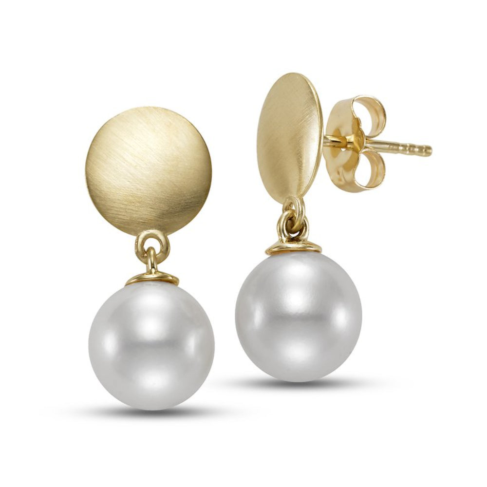 Mastoloni 14k Gold Freshwater Pearls Drop Earrings