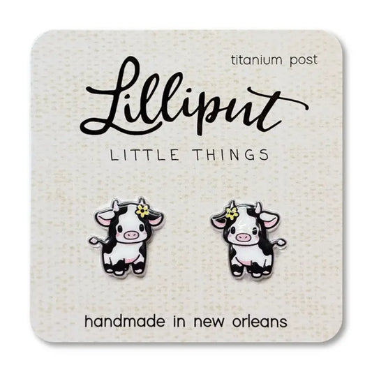 Lilliput Little Things Baby Cow Earrings