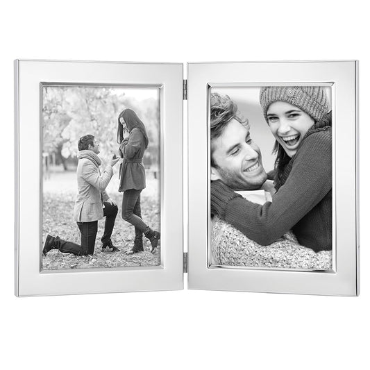 Reed & Barton Classic Silverplate 5" x 7" Double Photo Frame