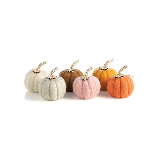 Shiraleah Assorted Colors Felt Pumpkins