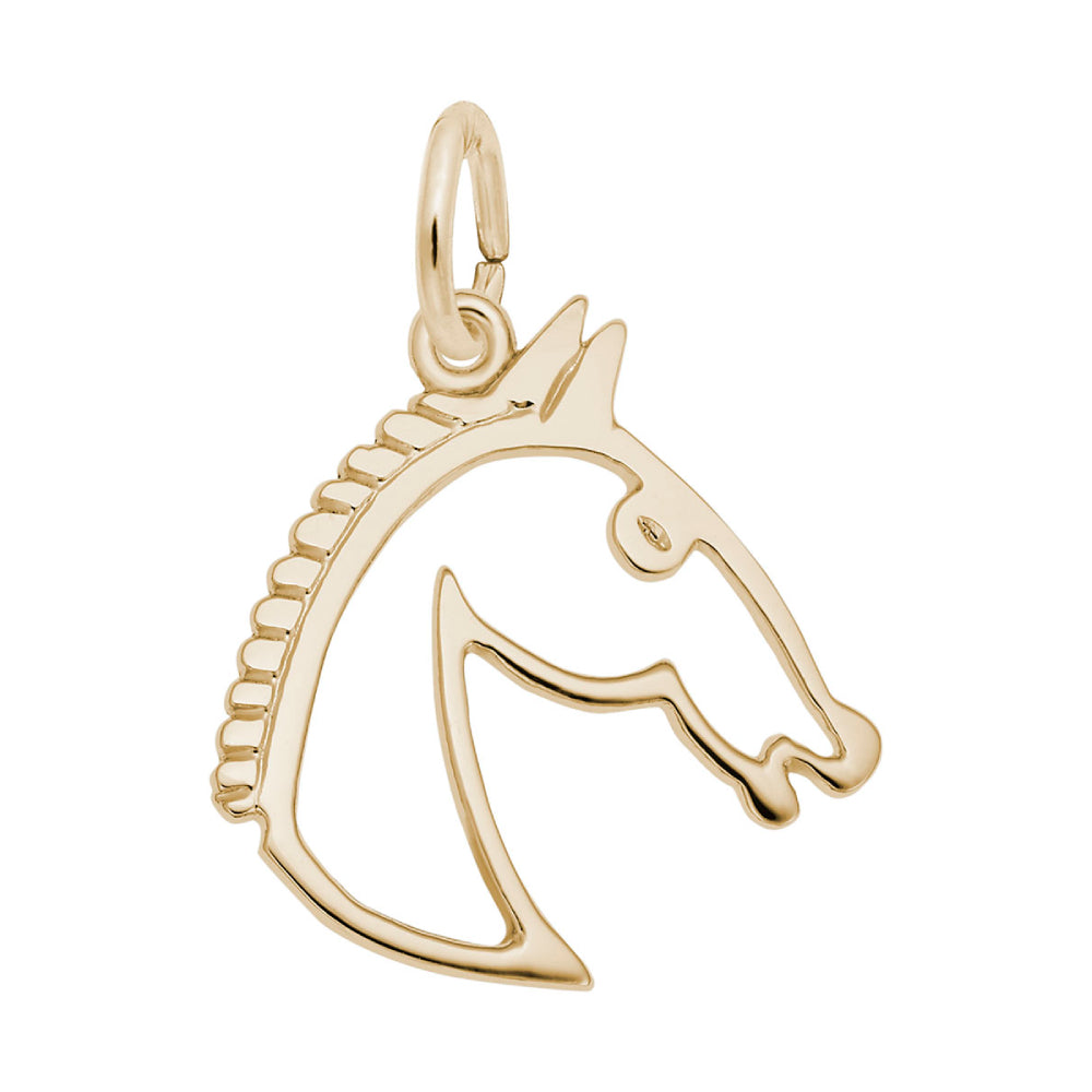 1501 Flat Horse Head Charm