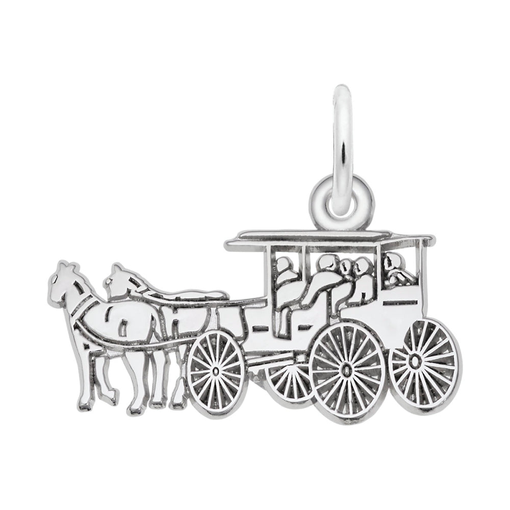 1508 Flat Horse & Carriage Charm