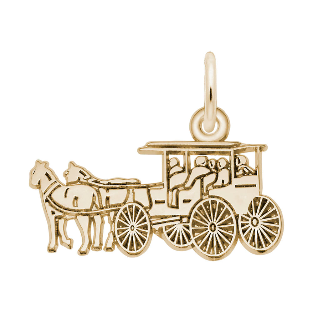 1508 Flat Horse & Carriage Charm