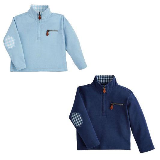 Mud Pie Blue Toddler Quarter Zip