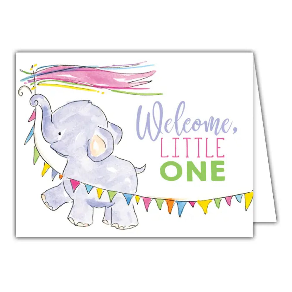 Welcome Little One Small Folded Greeting Card