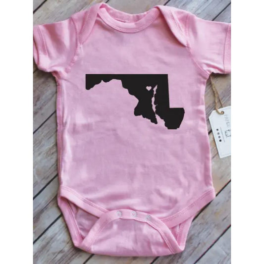 Heart on Maryland Baby Bodysuit