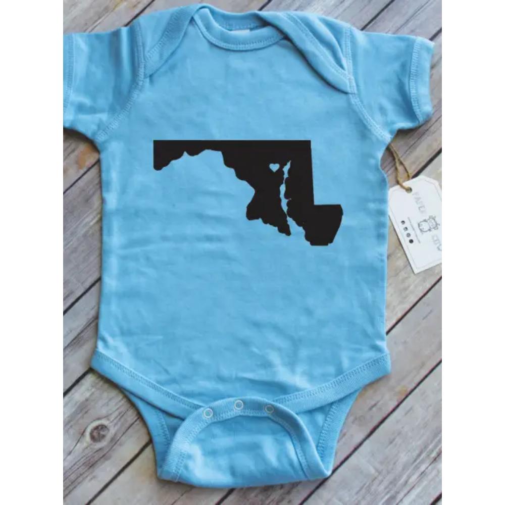 Heart on Maryland Baby Bodysuit