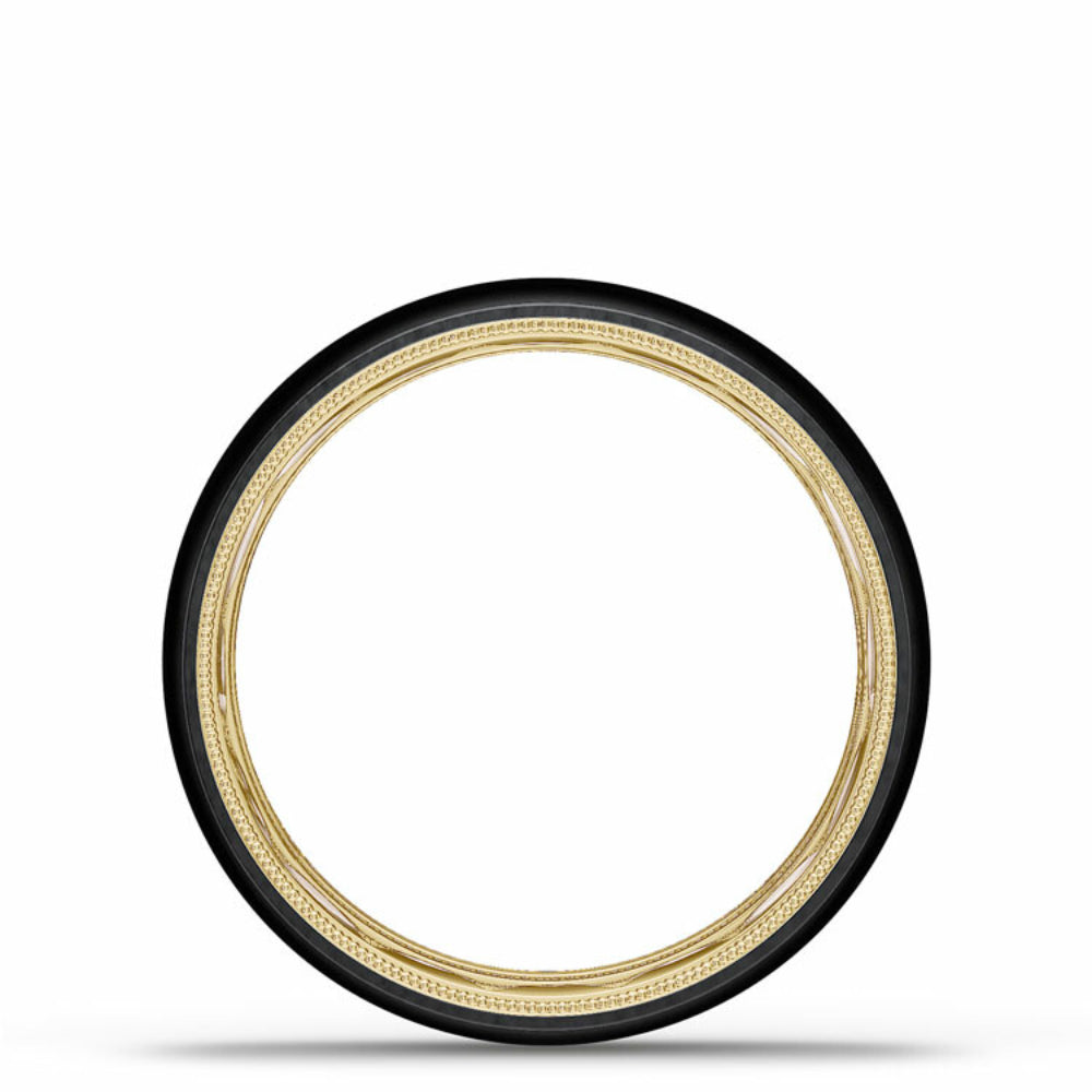 Tacori Couple Titanium Two-Tone Round Wedding Band