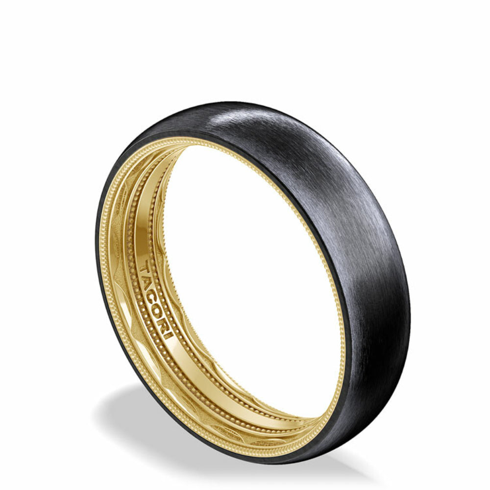 Tacori Couple Titanium Two-Tone Round Wedding Band