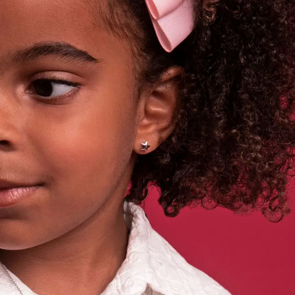 Children's Classic Star Sterling Silver Stud Earrings