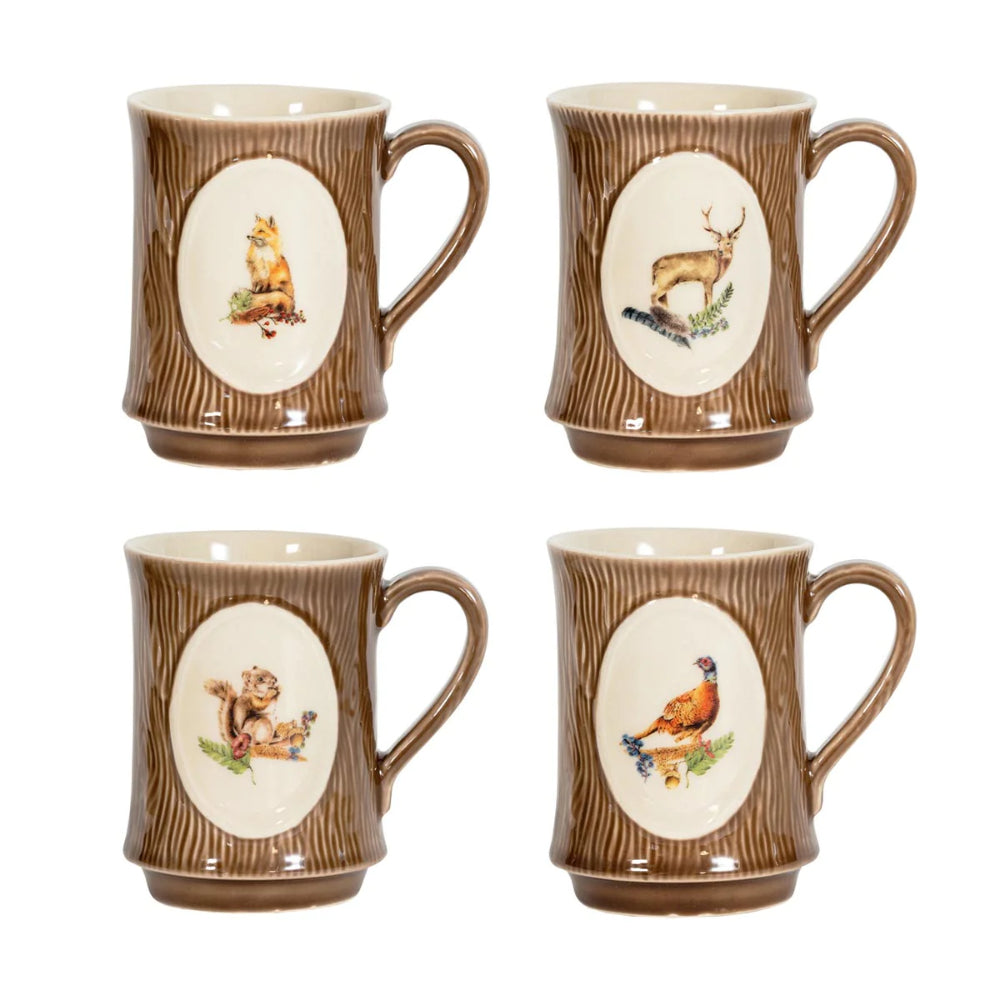 Juliska Forest Walk Animal Mugs-Set/4