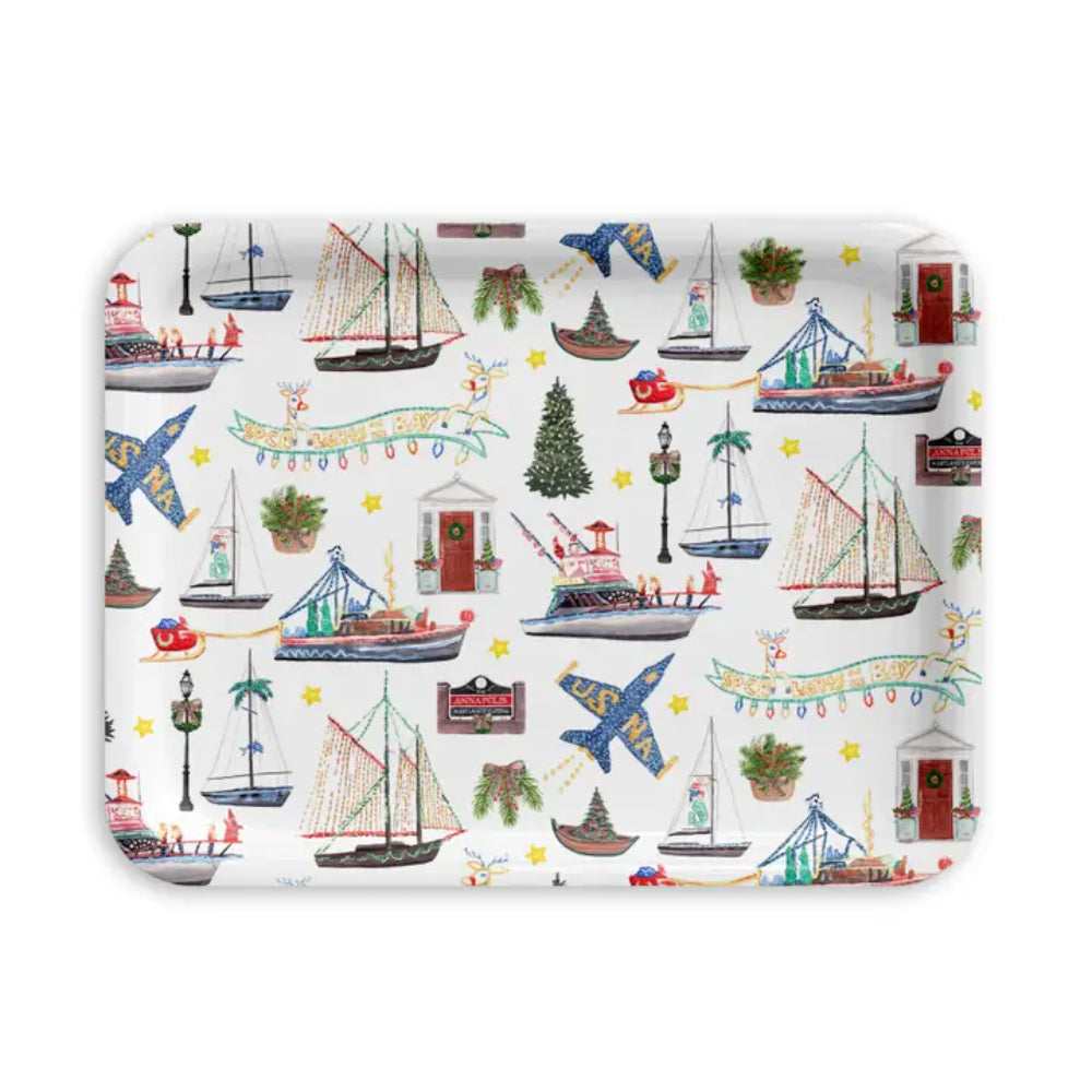 The Muddy Dog Annapolis Christmas Serving Tray