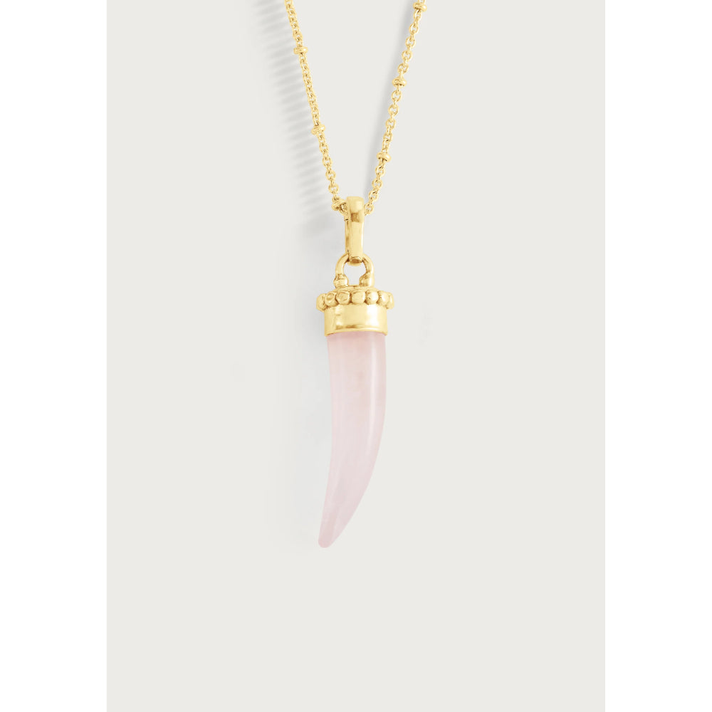 Anabel Aram Milos Stone Horn Charm - Rose Quartz