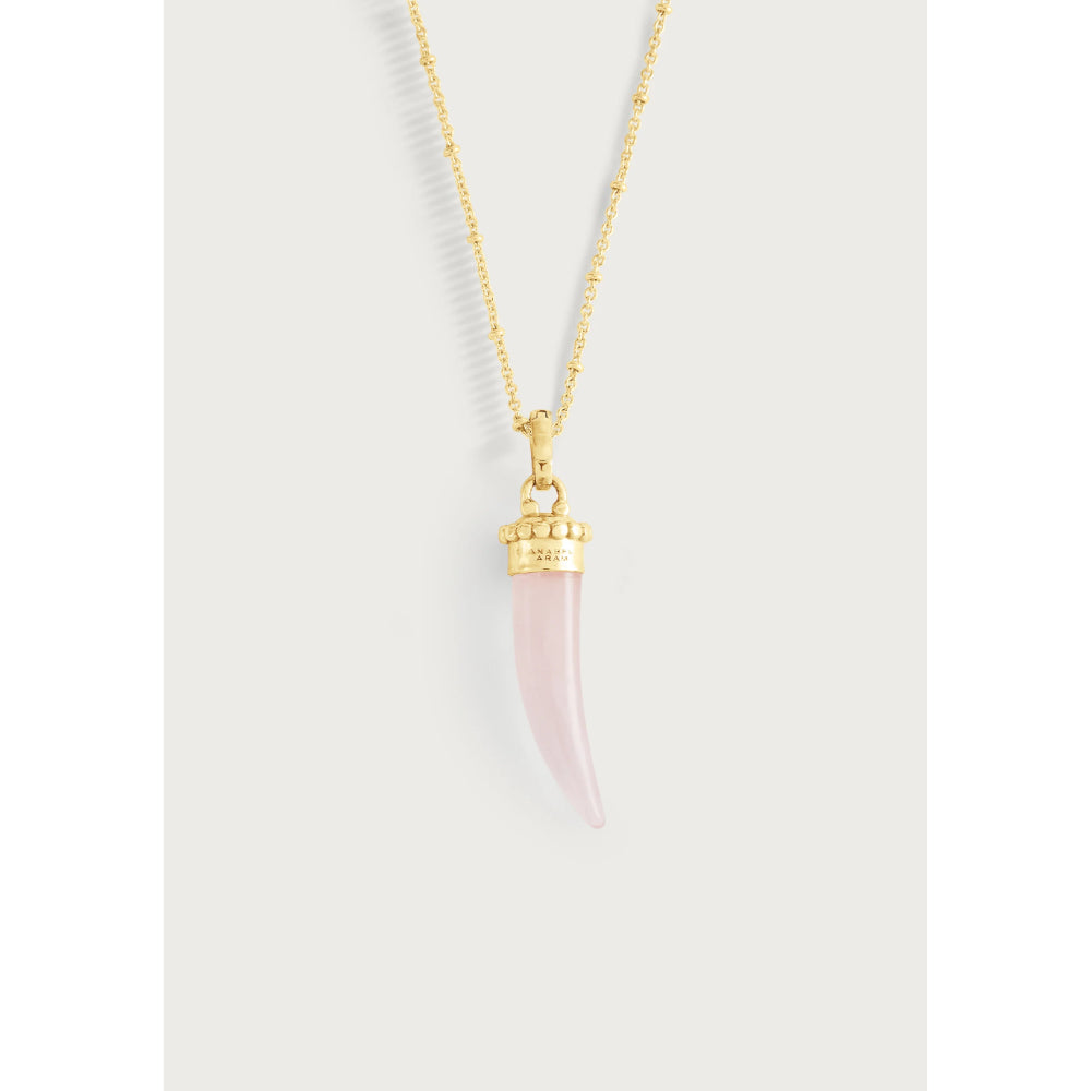Anabel Aram Milos Stone Horn Charm - Rose Quartz
