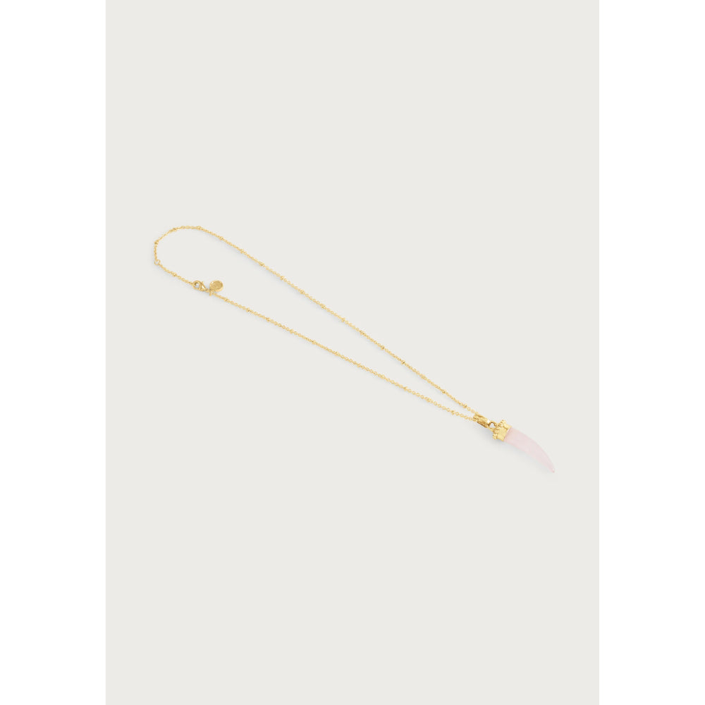 Anabel Aram Milos Stone Horn Charm - Rose Quartz