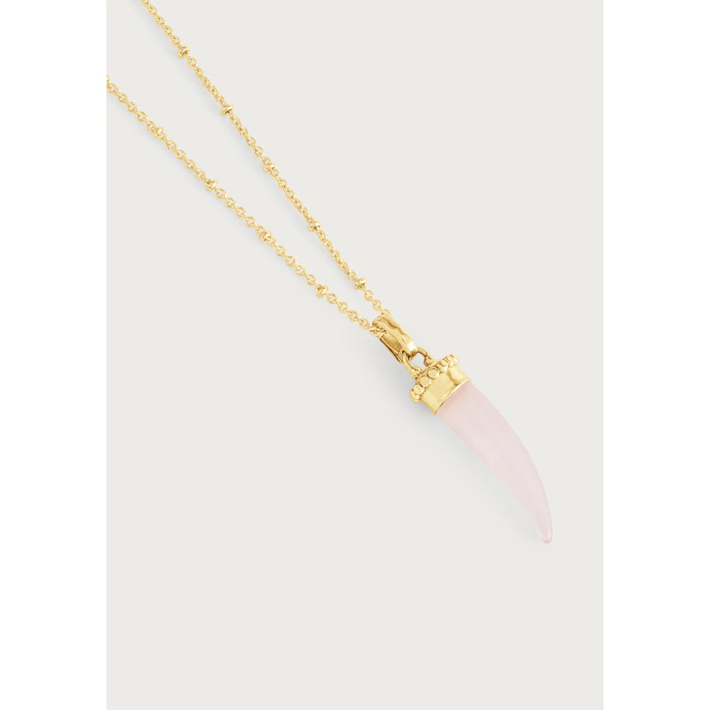 Anabel Aram Milos Stone Horn Charm - Rose Quartz