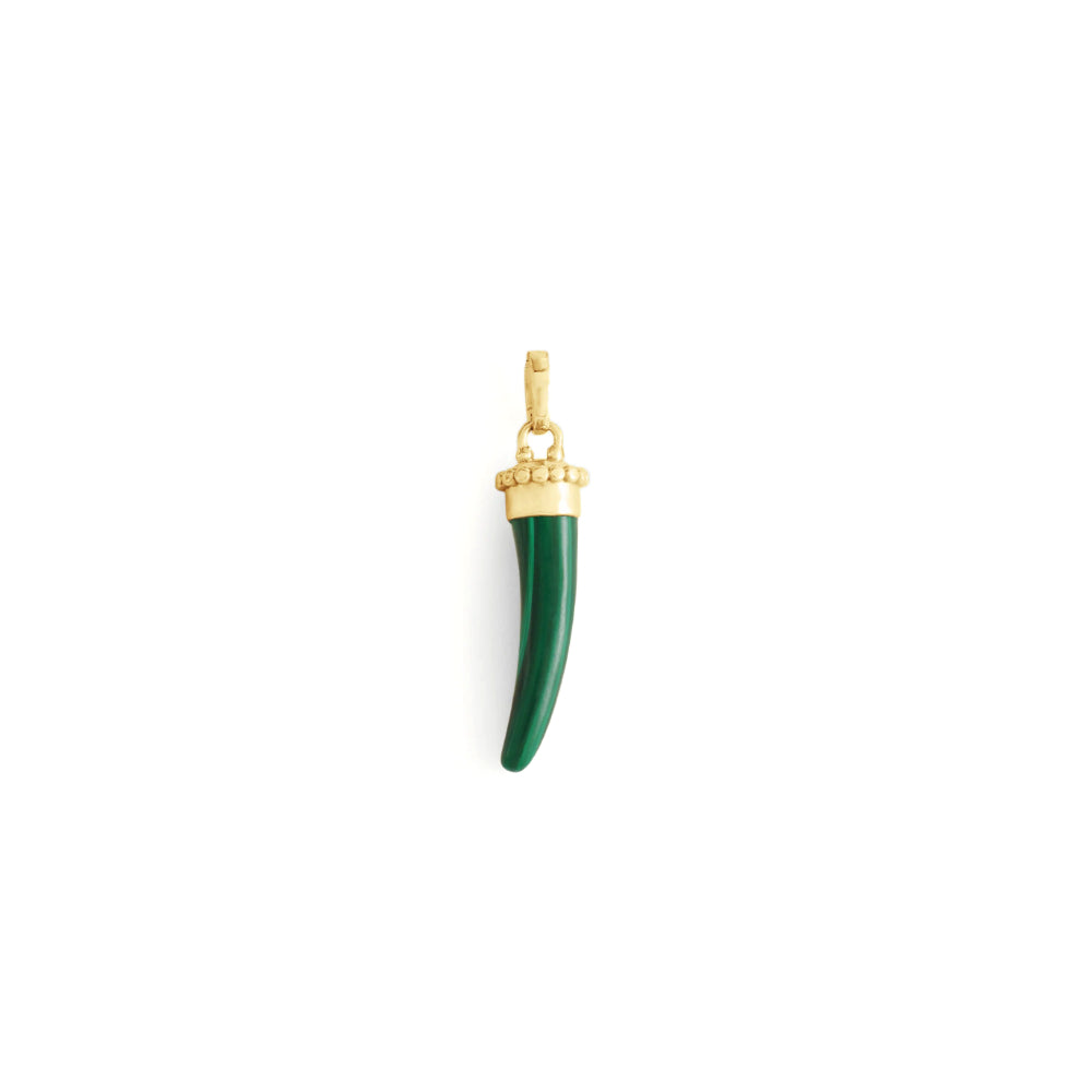 Anabel Aram Milos Stone Horn Charm - Malachite