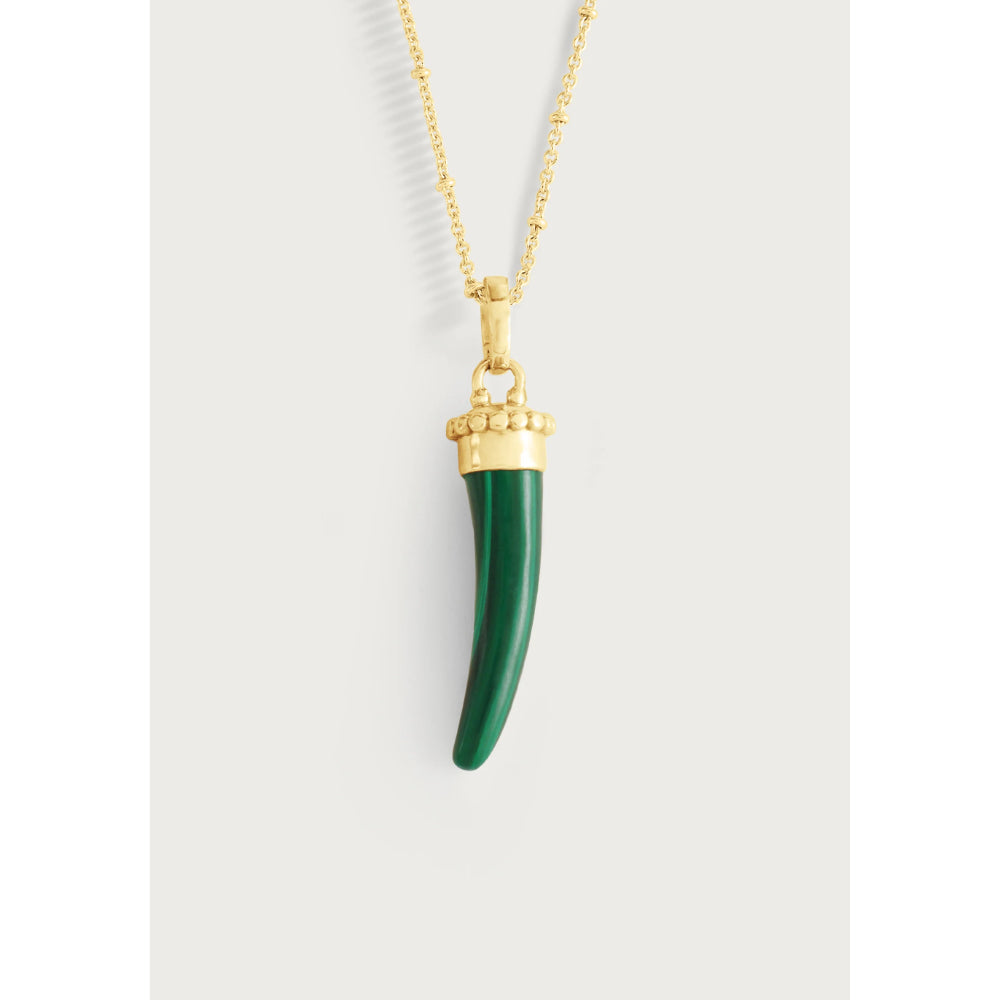 Anabel Aram Milos Stone Horn Charm - Malachite