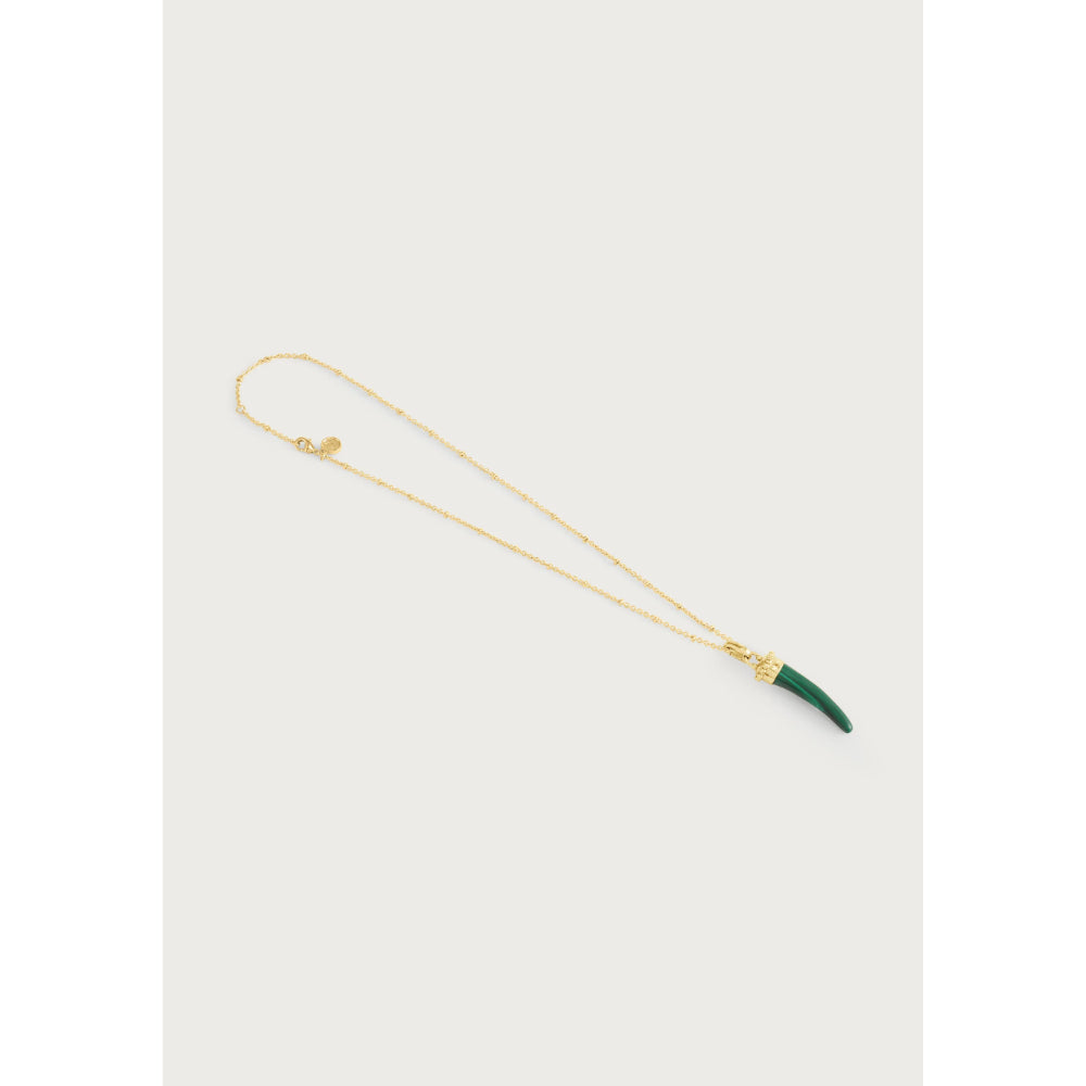 Anabel Aram Milos Stone Horn Charm - Malachite