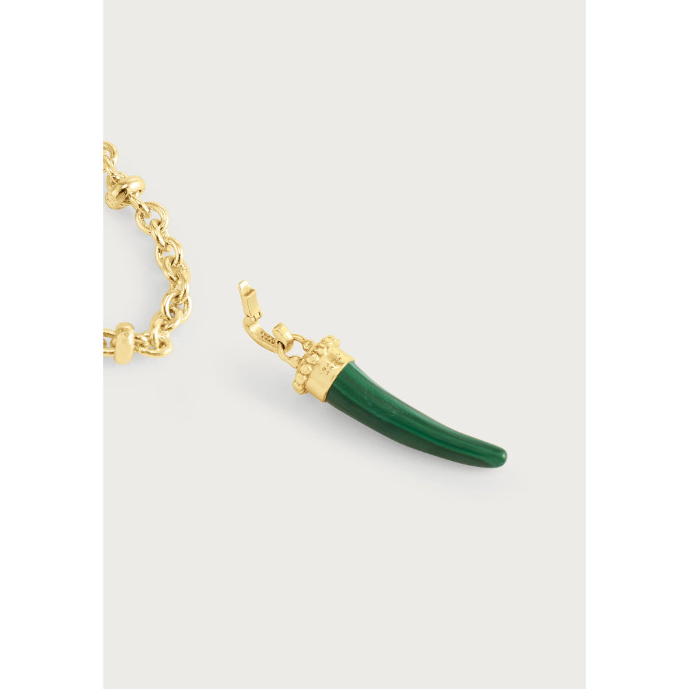 Anabel Aram Milos Stone Horn Charm - Malachite
