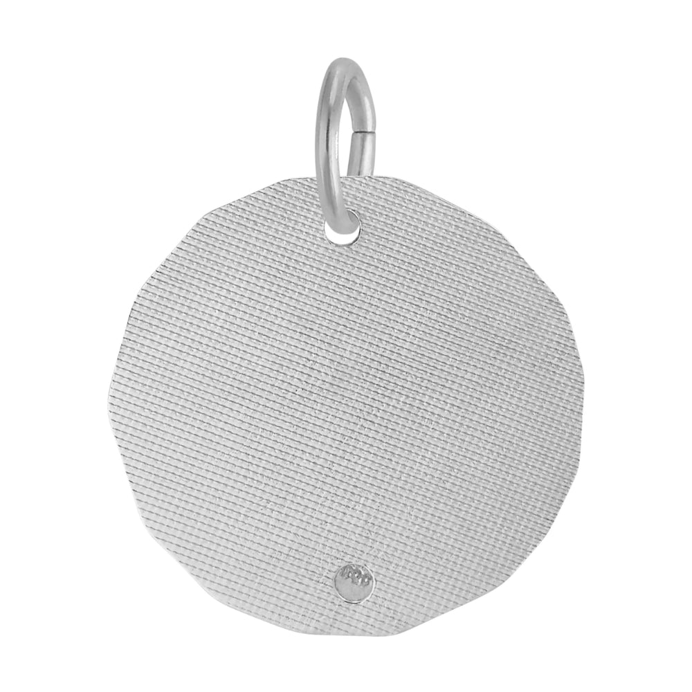 Textured Plain Silver Charm