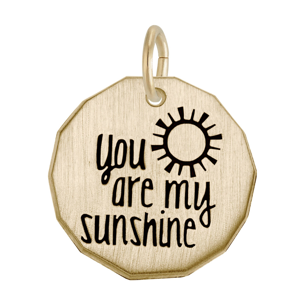 1626 You Are My Sunshine Tag Charm
