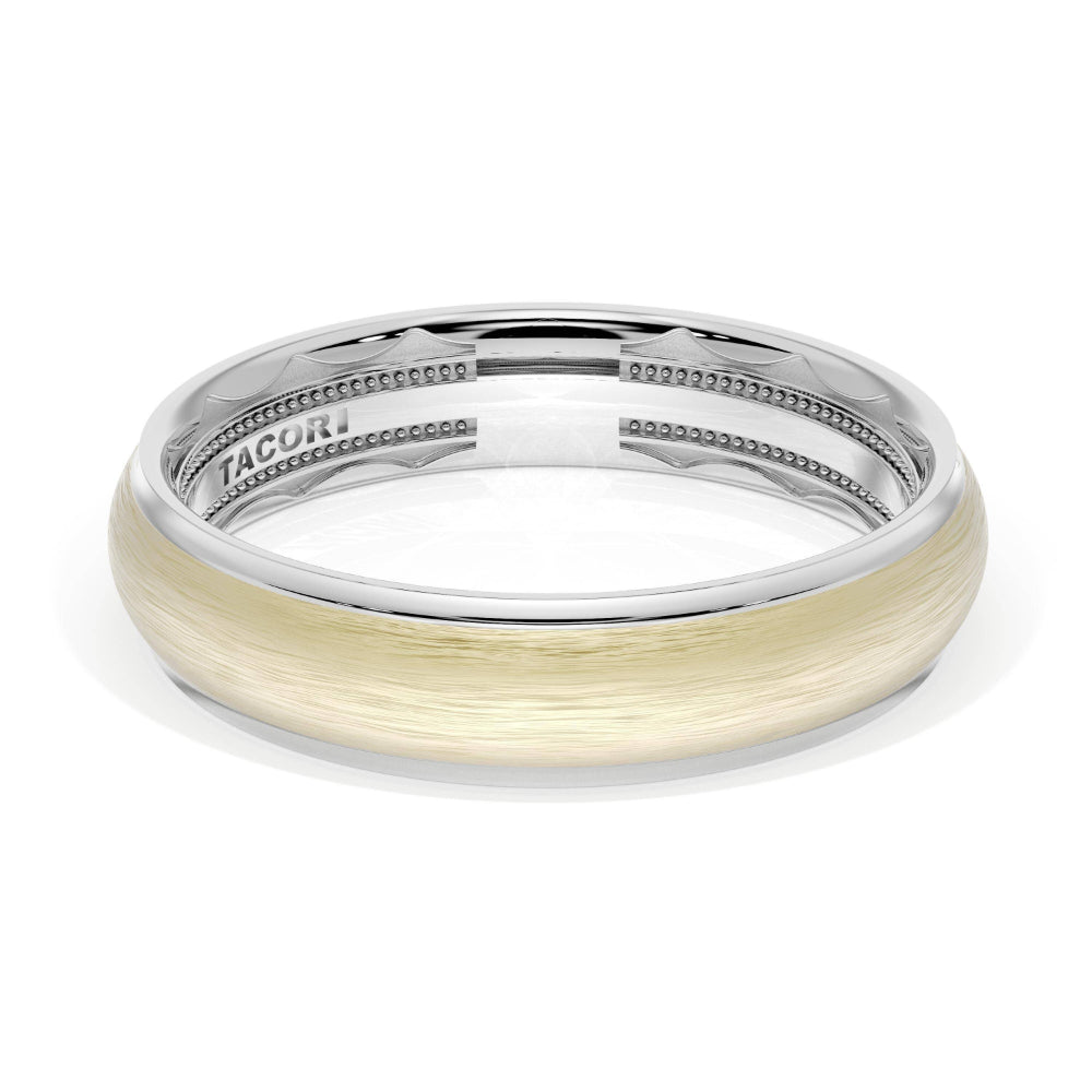 Tacori Classic Wedding Band in Platinum & 18kt Yellow Gold