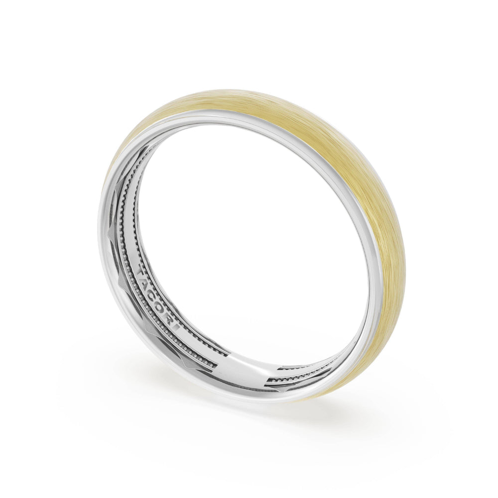 Tacori Classic Wedding Band in Platinum & 18kt Yellow Gold