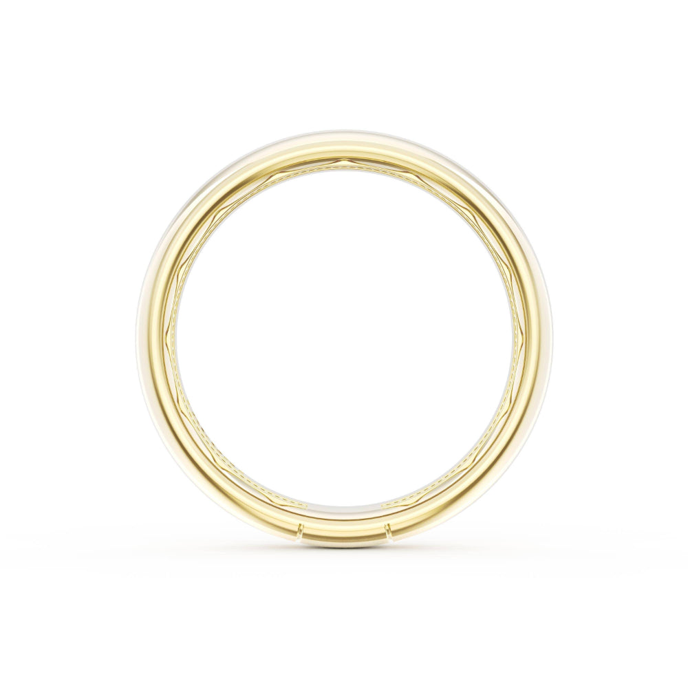 Tacori 18k Gold Men's High Polish Wedding Band with Diamonds