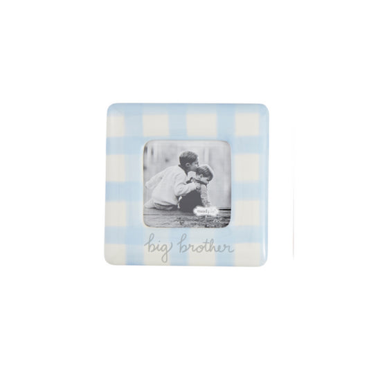 Mud Pie Gingham Big Sister/Big Brother 4x4 Picture Frame