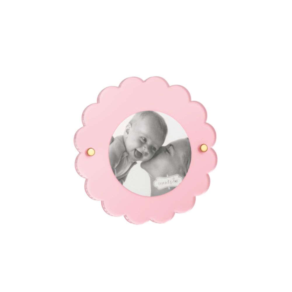 Mud Pie Mini Pink Scallop Frames
