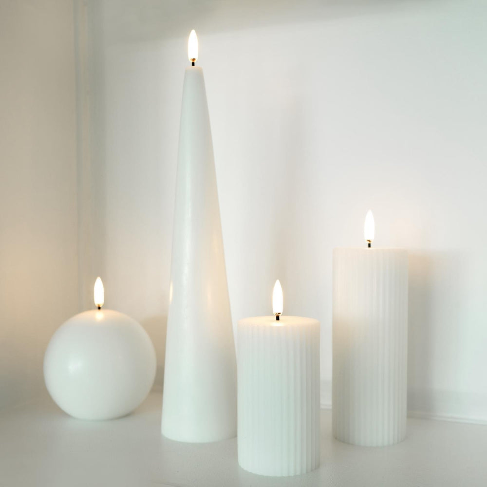Uyuni Lighting LED Round Candle 3.9" x 3.9"- Nordic White